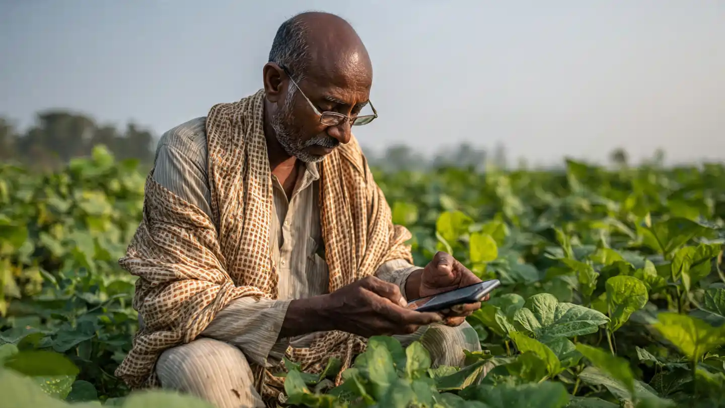 Farmer downloading Soyabeen Anudan Yadi 2025 list from MahaDBT website